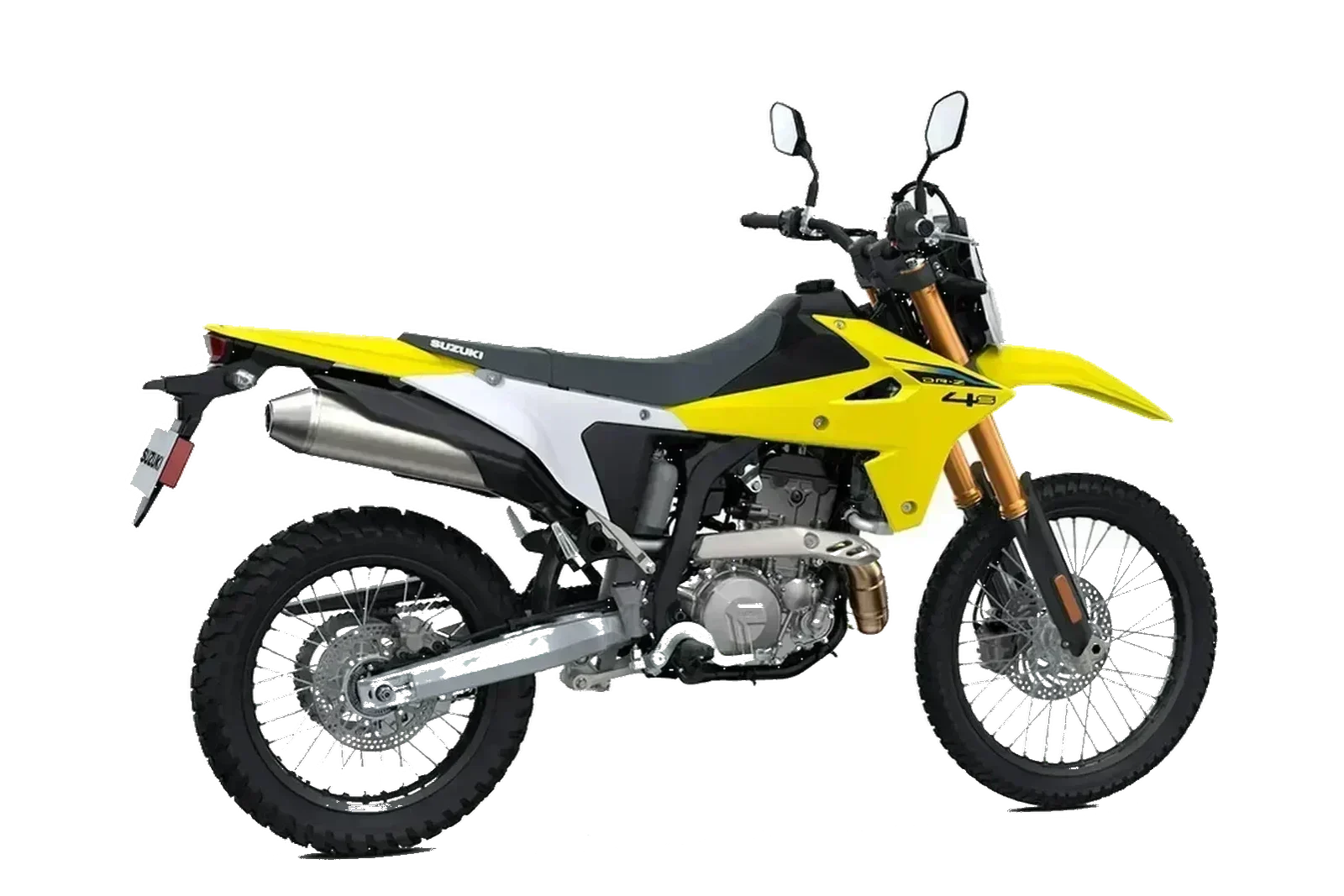Suzuki DR-Z4S Giallo, lato destro