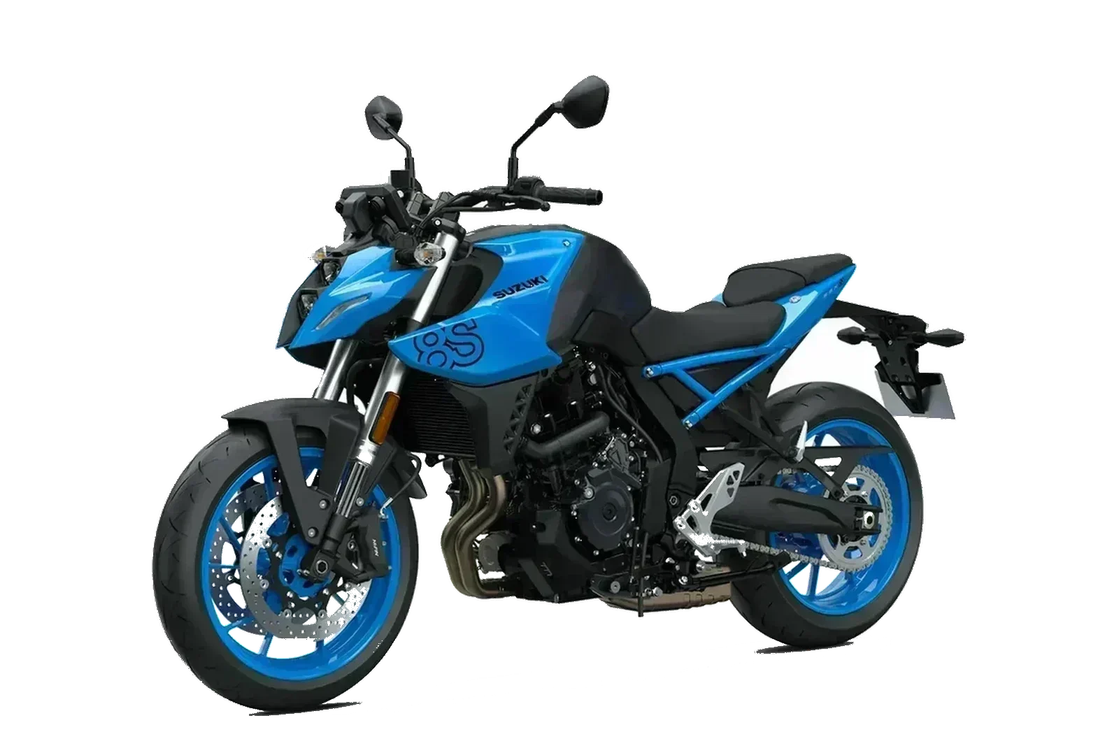 Suzuki GSX-8S BLU SAN DIEGO, inclinata a sinistra