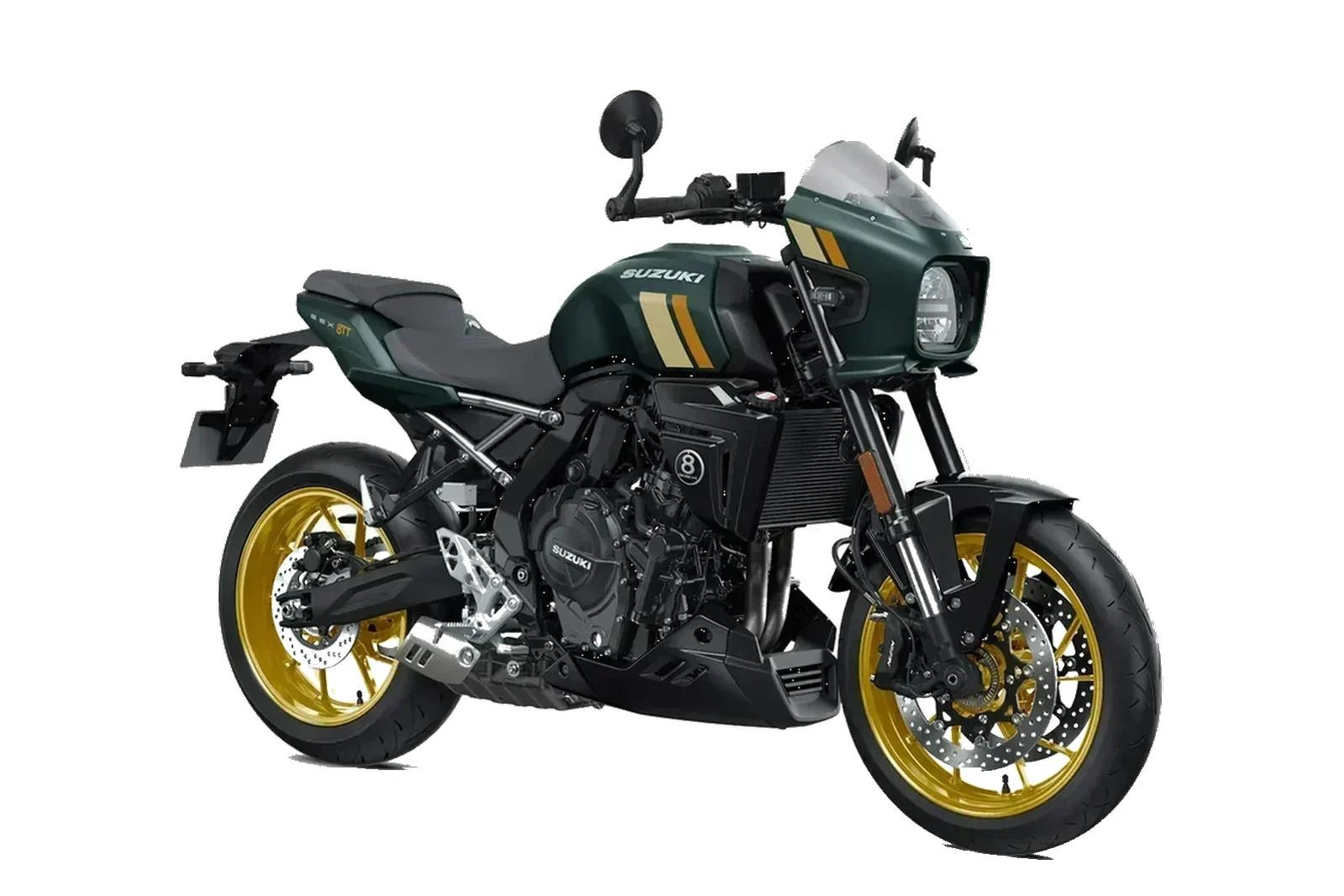 Suzuki GSX-8TT Grigio, inclinata a destra