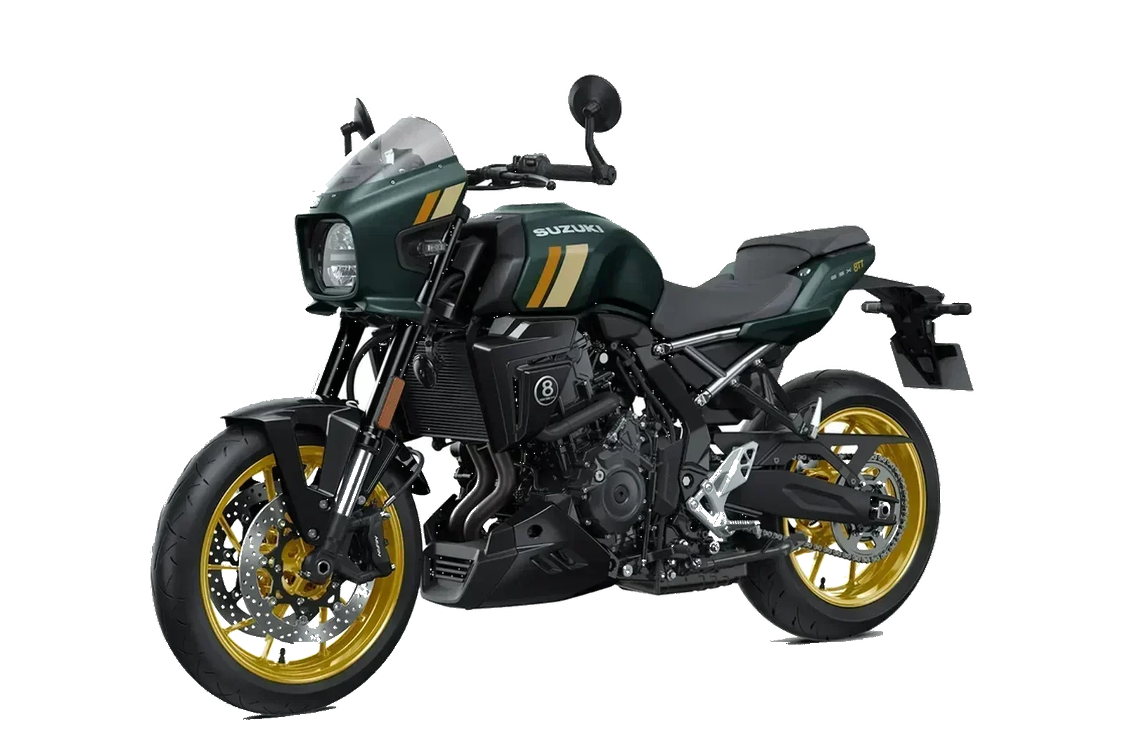 Suzuki GSX-8TT Grigio, inclinata a sinistra